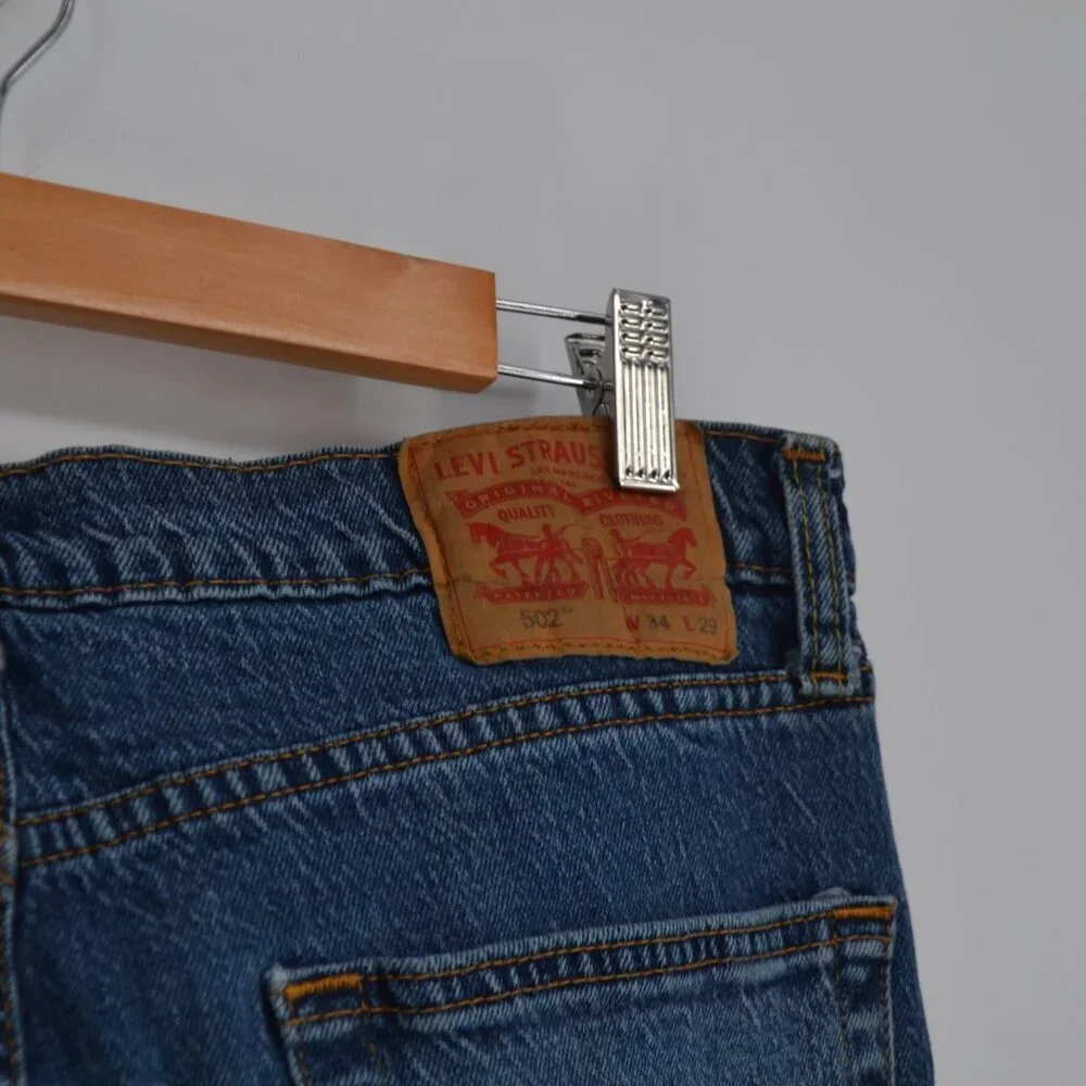 Levi's Men's 512 Slim Taper Jeans Size 34 x 29 Dark Wash 5 Pocket Denim Blue